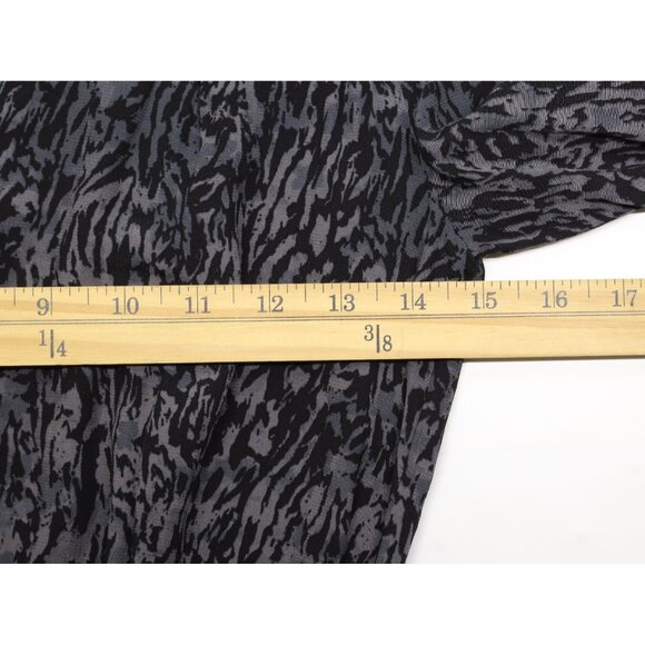 Rails Women's Zana Dress Long Sleeve Charcoal Gray Abstract Animal Print Sz Xs - Picture 4 of 10